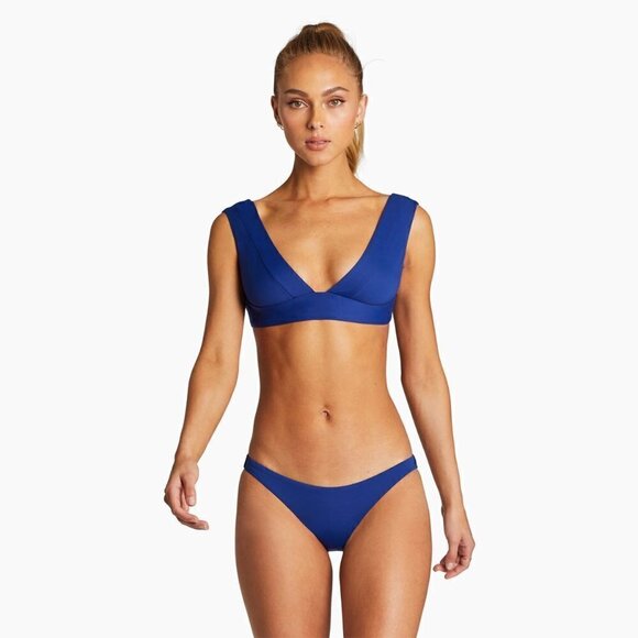 New Vitamin A Luciana Sapphire Ecolux Swim Bikini Bottom NWT Size 4/XS - Picture 1 of 10
